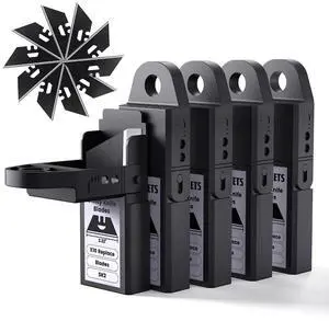Replacement Blades for KUF01 Utility Knife and Scraper, 50pcs with Storage Case, Premium SK2 Material, Black Rust-Resistant, Heat Treated, Precision Sharpness Replacement Blades for KUF01 Utility Knife and Scraper, 50pcs with Storage Case, Premium SK2 Material, Black Rust-Resistant, Heat Treated, Precision Sharpness