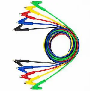 5PCS Alligator Clips Electrical Test Leads Set, 15A Jumper Wires Heavy Duty with Protective Copper Clips, Premium Cables for Electrical Testing, Experiment, 5 Colors 39.6 inches 5PCS Alligator Clips Electrical Test Leads Set, 15A Jumper Wires Heavy Duty with Protective Copper Clips, Premium Cables for Electrical Testing, Experiment, 5 Colors 39.6 inches