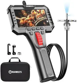 Dual Lens Two-Way Articulating Borescope Camera with Light, 0.25in Slim Probe, Industrial Endoscope Inspection Camera with Light, 5.3FT Flexible Snake Scope for Automotive, HVAC and Aircraft Mechanics Dual Lens Two-Way Articulating Borescope Camera with Light, 0.25in Slim Probe, Industrial Endoscope Inspection Camera with Light, 5.3FT Flexible Snake Scope for Automotive, HVAC and Aircraft Mechanics