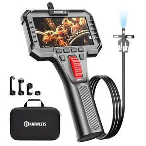 Two-Way Articulating Borescope Camera with Light, 0.25in Slim Probe, Industrial Endoscope Inspection Camera with Light, 5.3FT Flexible Snake Scope for Automotive, HVAC and Aircraft Mechanics Two-Way Articulating Borescope Camera with Light, 0.25in Slim Probe, Industrial Endoscope Inspection Camera with Light, 5.3FT Flexible Snake Scope for Automotive, HVAC and Aircraft Mechanics