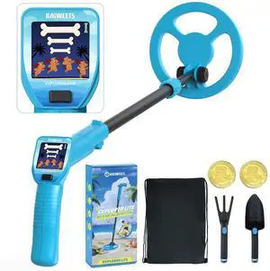 Metal Detector for Kids, Innovative Color LCD, Lightweight, Adjustable Stem, Outdoor Toy, Christmas/Birthday Gift Kit for Boys & Girls with Backpack, Shovel, Rake, 2 Bonus Coins & 9V Battery Metal Detector for Kids, Innovative Color LCD, Lightweight, Adjustable Stem, Outdoor Toy, Christmas/Birthday Gift Kit for Boys & Girls with Backpack, Shovel, Rake, 2 Bonus Coins & 9V Battery
