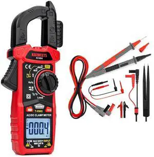 KC604 Digital Clamp Meter Multimeter and KET12 Soft Silicone Electrician Test Leads Kit KC604 Digital Clamp Meter Multimeter and KET12 Soft Silicone Electrician Test Leads Kit