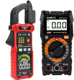 Smart Digital Clamp Meter with D-Shaped Jaws & Digital Multimeter with Case Smart Digital Clamp Meter with D-Shaped Jaws & Digital Multimeter with Case