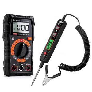 Digital Multimeter with Case, DC AC Voltmeter KM100 & Smart Automotive Circuit Tester VT501 Digital Multimeter with Case, DC AC Voltmeter KM100 & Smart Automotive Circuit Tester VT501