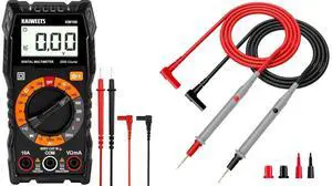 KM100 Digital Multimeter with Case and KET20 Silicone Multimeter Test Leads with Gold-Plated Probes KM100 Digital Multimeter with Case and KET20 Silicone Multimeter Test Leads with Gold-Plated Probes