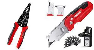 Wire Stripper 10-22 AWG Wire Splicer and Utility Knife Scraper 2-in-1 Folding Box Cutter Wire Stripper 10-22 AWG Wire Splicer and Utility Knife Scraper 2-in-1 Folding Box Cutter