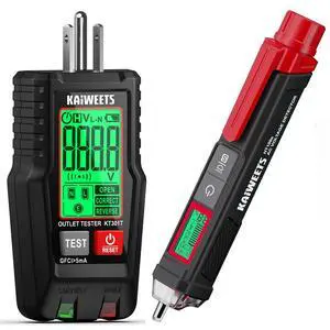 HT100s Voltage Tester/Non-Contact Voltage Tester and KT301T GFCI Outlet Tester with LCD Display HT100s Voltage Tester/Non-Contact Voltage Tester and KT301T GFCI Outlet Tester with LCD Display