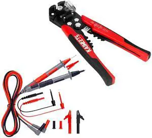 Self Adjusting Wire Stripper with Soft Silicone Electrician Test Leads Kit Self Adjusting Wire Stripper with Soft Silicone Electrician Test Leads Kit