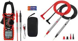 HT206D Digital Clamp Meter T-RMS 6000 Counts and Silicone Multimeter Test Leads with Gold-Plated Probes KET20 HT206D Digital Clamp Meter T-RMS 6000 Counts and Silicone Multimeter Test Leads with Gold-Plated Probes KET20