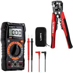 Digital Multimeter with Case, DC AC Voltmeter, Ohm Volt Amp Test Meter and Continuity Test Diode Voltage Tester | Wire Stripper - 3 in 1 Automatic Self Adjusting Wire Stripping Tool Digital Multimeter with Case, DC AC Voltmeter, Ohm Volt Amp Test Meter and Continuity Test Diode Voltage Tester | Wire Stripper - 3 in 1 Automatic Self Adjusting Wire Stripping Tool