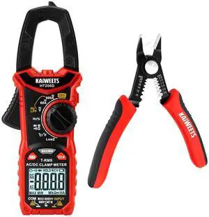 HT206D Digital Clamp Meter and Wire Cutters 6-Inch Flush Pliers HT206D Digital Clamp Meter and Wire Cutters 6-Inch Flush Pliers