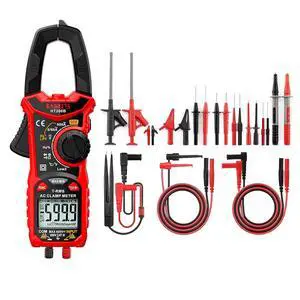 Digital Clamp Meter T-RMS 6000 Counts with 23PCS Test Leads Kit for Multimeter with Electrical Alligator Clips, Multimeter Voltage Tester Auto-ranging, Measures Current Voltage Temperature C Digital Clamp Meter T-RMS 6000 Counts with 23PCS Test Leads Kit for Multimeter with Electrical Alligator Clips, Multimeter Voltage Tester Auto-ranging, Measures Current Voltage Temperature C