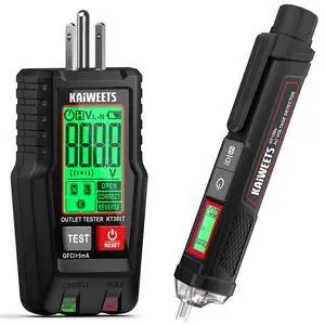 Voltage Tester/Non-Contact Voltage Tester HT100s-B and GFCI Outlet Tester with LCD Display KT301T Voltage Tester/Non-Contact Voltage Tester HT100s-B and GFCI Outlet Tester with LCD Display KT301T