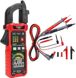 Smart Digital Clamp Meter with D-Shaped Jaws & Soft Silicone Electrician Test Leads Kit Smart Digital Clamp Meter with D-Shaped Jaws & Soft Silicone Electrician Test Leads Kit