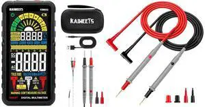 KM602 Smart Multimeter Rechargeable Electrical Tester with Auto Ranging and KET20 Silicone Multimeter Test Leads with Gold-Plated Probes KM602 Smart Multimeter Rechargeable Electrical Tester with Auto Ranging and KET20 Silicone Multimeter Test Leads with Gold-Plated Probes