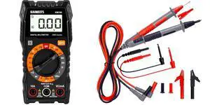 KM100 Digital Multimeter with Case and KET01 Soft Silicone Electrician Test Leads Kit KM100 Digital Multimeter with Case and KET01 Soft Silicone Electrician Test Leads Kit
