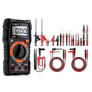 KM100 Digital Multimeter with Case and 23PCS Multimeter Test Leads Kit with Replaceable Precision Probes Set and Alligator Clips, KM100 Digital Multimeter with Case and 23PCS Multimeter Test Leads Kit with Replaceable Precision Probes Set and Alligator Clips,