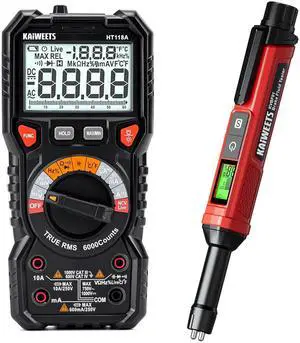Digital Multimeter TRMS 6000 Counts and Brake Fluid Tester Pen with Corrosion Resistance Probe Digital Multimeter TRMS 6000 Counts and Brake Fluid Tester Pen with Corrosion Resistance Probe