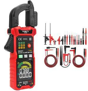 Smart Digital Clamp Meter with D-Shaped Jaws & 23PCS Multimeter Test Leads Kit Smart Digital Clamp Meter with D-Shaped Jaws & 23PCS Multimeter Test Leads Kit
