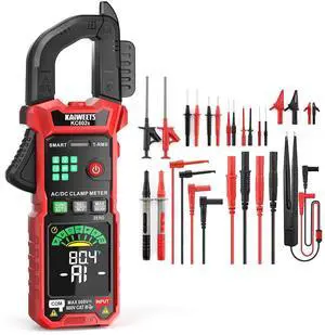 KC602s Smart Digital Clamp Meter Multimeter and 23PCS Multimeter Test Leads Kit KET05 KC602s Smart Digital Clamp Meter Multimeter and 23PCS Multimeter Test Leads Kit KET05