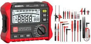 KE2500 Insulation Resistance Tester Up to 200G Pro Megohmmeter and KET05 23PCS Multimeter Test Leads Kit with Replaceable Precision Probes Set KE2500 Insulation Resistance Tester Up to 200G Pro Megohmmeter and KET05 23PCS Multimeter Test Leads Kit with Replaceable Precision Probes Set