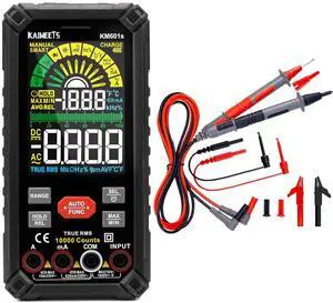 10000 Counts TRMS Digital Multimeter, Soft Silicone Electrician Test Leads Kit 10000 Counts TRMS Digital Multimeter, Soft Silicone Electrician Test Leads Kit