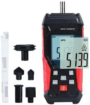 2-in-1 Digital Tachometer, Non Contact RPM Meter Laser Photo Tachometer 3~100,000 RPM, Contact RPM Tachometer 3~19999RPM Speed Meter with Data Hold, Max/Min/AVG 2-in-1 Digital Tachometer, Non Contact RPM Meter Laser Photo Tachometer 3~100,000 RPM, Contact RPM Tachometer 3~19999RPM Speed Meter with Data Hold, Max/Min/AVG
