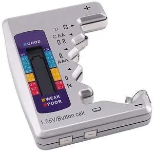 Battery Tester Checker, Seven Type Universal Battery Checker for C AA AAA D N 9V (6F22) and 1.5V Button Cell Household Batteries (Requires No Battery for Operating) Battery Tester Checker, Seven Type Universal Battery Checker for C AA AAA D N 9V (6F22) and 1.5V Button Cell Household Batteries (Requires No Battery for Operating)