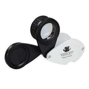 Jewelers Loupe Magnifier, Foldable Jewelry Loupe 15x Magnification with Chelsea/Jadeite Filter Gemstone for Gems, Emerald, Green Stones, Stamp, Diamond Jewelers Loupe Magnifier, Foldable Jewelry Loupe 15x Magnification with Chelsea/Jadeite Filter Gemstone for Gems, Emerald, Green Stones, Stamp, Diamond