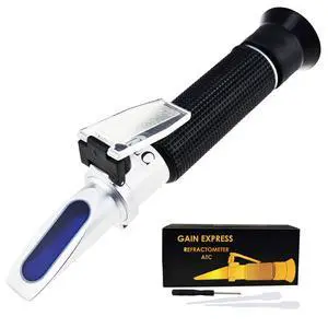 0-10% Brix Refractometer with ATC Low-Concentrated Sugar Content Solutions Accuracy 0.1% Maple Sap Cutting Liquid CNC Maple Syrup Makers Tea 0-10% Brix Refractometer with ATC Low-Concentrated Sugar Content Solutions Accuracy 0.1% Maple Sap Cutting Liquid CNC Maple Syrup Makers Tea