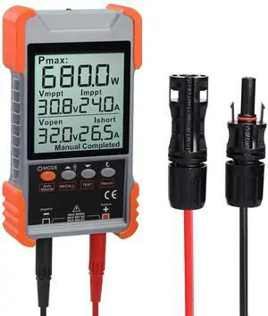 Rechargeable Solar Panel Tester MPPT Meter Solar Power Tester, 2000W 90V/40A PV Panel Monitor, Auto/Manual Test, LCD Screen, TPR Anti-Drop, Overvoltage/Overcurrent/Reverse/Temp Protection Rechargeable Solar Panel Tester MPPT Meter Solar Power Tester, 2000W 90V/40A PV Panel Monitor, Auto/Manual Test, LCD Screen, TPR Anti-Drop, Overvoltage/Overcurrent/Reverse/Temp Protection