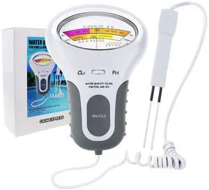 2-in-1 Chlorine&PH Meter Swimming Pool Tester, Handheld CL2 Level Meter Test Spa Water Quality Analysis Monitoring Monitor Analyzer 2-in-1 Chlorine&PH Meter Swimming Pool Tester, Handheld CL2 Level Meter Test Spa Water Quality Analysis Monitoring Monitor Analyzer