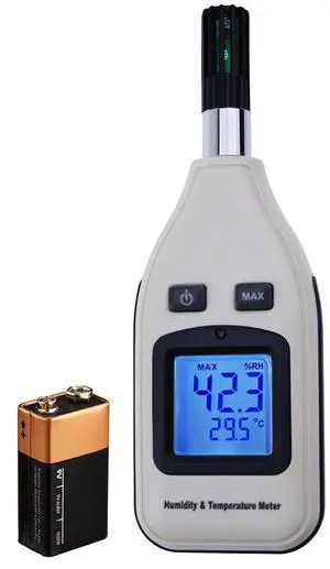 Handheld Digital Humidity & Temperature Meter 0~100% RH/ -30~70°C (-22~158°F) LCD Display Backlight Moisture Thermo Hygrometer Thermometer Small Tester Gauge for Home Kitchen Indoor Outdoor Handheld Digital Humidity & Temperature Meter 0~100% RH/ -30~70°C (-22~158°F) LCD Display Backlight Moisture Thermo Hygrometer Thermometer Small Tester Gauge for Home Kitchen Indoor Outdoor