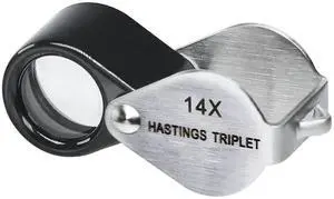 GAIN EXPRESS Hasting Foldaway Mini Design 14x Magnification 12mm, Triplet Optical Glass Stainless Steel Body Pocket-Size Magnifying Tool for Eye, Stamps, Watches, Hobbies, and Gems, White GAIN EXPRESS Hasting Foldaway Mini Design 14x Magnification 12mm, Triplet Optical Glass Stainless Steel Body Pocket-Size Magnifying Tool for Eye, Stamps, Watches, Hobbies, and Gems, White