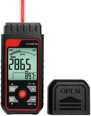 Non-Contact Digital Tachometer RPM Meter Speed Gauge Laser Photo Tachometer with 2.5~99999 RPM Range, Backlit Display | Analog Bar Scale | Custom Alarms for HVAC Motor Engine Speed Tester Non-Contact Digital Tachometer RPM Meter Speed Gauge Laser Photo Tachometer with 2.5~99999 RPM Range, Backlit Display | Analog Bar Scale | Custom Alarms for HVAC Motor Engine Speed Tester