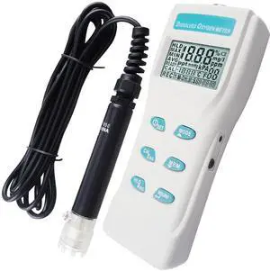 Dissolved Oxygen Meter, Dissolved Oxygen Tester with 11.48 ft Cable, DO meter with ATC/Temp/Manually Salt/99 Memory/Data Hold, Dissolved Oxygen Test Kit for Aquarium, Fish Tank(With IRDA Port) Dissolved Oxygen Meter, Dissolved Oxygen Tester with 11.48 ft Cable, DO meter with ATC/Temp/Manually Salt/99 Memory/Data Hold, Dissolved Oxygen Test Kit for Aquarium, Fish Tank(With IRDA Port)