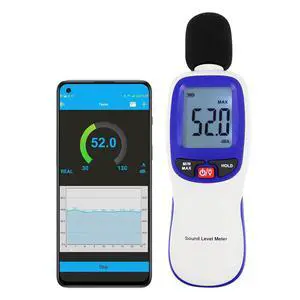 Bluetooth Decibel Meter Digital Sound Level Meter Portable SPL Meter 30~130dBA Range MAX/MIN Data Hold with LCD Display Backlight for Home, School and Workplace to Accurate Sound Measurement Bluetooth Decibel Meter Digital Sound Level Meter Portable SPL Meter 30~130dBA Range MAX/MIN Data Hold with LCD Display Backlight for Home, School and Workplace to Accurate Sound Measurement