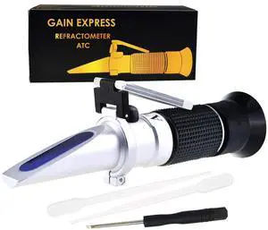 3-in-1 Automotive Battery Antifreeze Refractometer, -60~0°C Ethylene/ -50~0°C Propylene Glycol/ 1.100-1.400 Battery Fluids Specific Gravity, Battery Charge Test Cooling System Coolant Freezing Point 3-in-1 Automotive Battery Antifreeze Refractometer, -60~0°C Ethylene/ -50~0°C Propylene Glycol/ 1.100-1.400 Battery Fluids Specific Gravity, Battery Charge Test Cooling System Coolant Freezing Point
