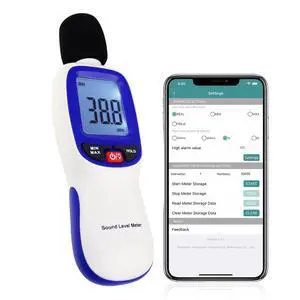 Decibel Meter, Bluetooth-Enabled Digital Sound Level Meter Portable SPL Meter 30~130dBA Range MAX/MIN Data Hold with LCD Display Backlight for Home, School and Workplace to Accurate Sound Measurement Decibel Meter, Bluetooth-Enabled Digital Sound Level Meter Portable SPL Meter 30~130dBA Range MAX/MIN Data Hold with LCD Display Backlight for Home, School and Workplace to Accurate Sound Measurement