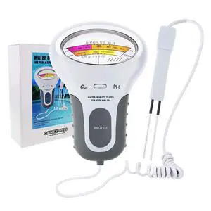Gain Express 2-in-1 Chlorine & PH Meter Swimming Pool Tester, CL2 Level Meter Test Spa Water Quality Analysis Monitor, Handheld Portable Gain Express 2-in-1 Chlorine & PH Meter Swimming Pool Tester, CL2 Level Meter Test Spa Water Quality Analysis Monitor, Handheld Portable