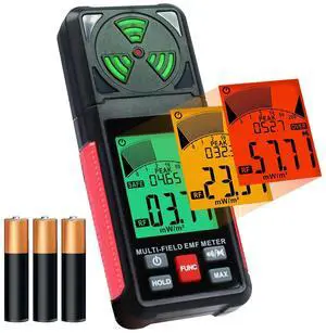 EMF Meter EMF Detector 3-in-1 Portable Electromagnetic Field Radiation Detector for EF, RF, MF, WiFi Signal, Handheld EMF Tester Digital LCD with Alarm for Home, Office, Outdoor EMF Meter EMF Detector 3-in-1 Portable Electromagnetic Field Radiation Detector for EF, RF, MF, WiFi Signal, Handheld EMF Tester Digital LCD with Alarm for Home, Office, Outdoor