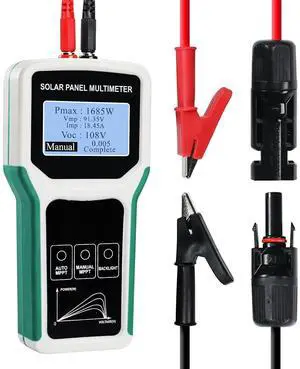 1800W Solar Panel Tester Photovoltaic Multimeter with Smart MPPT Detection for Solar PV Panel Data & Troubleshoot Measures, 24V | 48V | 120V Systems Overload Protection for PV Systems, Data Analysis 1800W Solar Panel Tester Photovoltaic Multimeter with Smart MPPT Detection for Solar PV Panel Data & Troubleshoot Measures, 24V | 48V | 120V Systems Overload Protection for PV Systems, Data Analysis