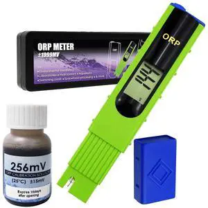 ORP Meter, ORP Redox Meter Tester -1999~1999mV, 1-Point Calibration with ORP Oxidation-Reduction Potential REDOX 256mV Calibration Solution 50ml ORP Meter, ORP Redox Meter Tester -1999~1999mV, 1-Point Calibration with ORP Oxidation-Reduction Potential REDOX 256mV Calibration Solution 50ml