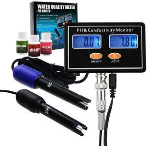 Gain Express PH & EC Conductivity Monitor Meter Tester Plug-in ATC, Water Quality Real-time Continuous Monitoring, Wall Mountable & Rechargeable, for Aquaculture, Aquarium, Pond, Hydroponics Gain Express PH & EC Conductivity Monitor Meter Tester Plug-in ATC, Water Quality Real-time Continuous Monitoring, Wall Mountable & Rechargeable, for Aquaculture, Aquarium, Pond, Hydroponics