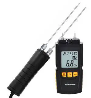 Digital Wood Moisture Meter 2~70%/ Humidity 20~90% RH/Temperature 14~140°F Tester, Timber, Damp Detector Portable, Measure Water Percentage in Sheetrock, Bamboo in Sheetrock, Bamboo, Paper, Soft Wood Digital Wood Moisture Meter 2~70%/ Humidity 20~90% RH/Temperature 14~140°F Tester, Timber, Damp Detector Portable, Measure Water Percentage in Sheetrock, Bamboo in Sheetrock, Bamboo, Paper, Soft Wood