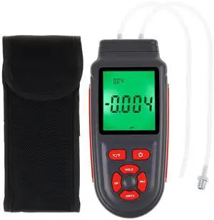 Dual Differential Manometer for Accurate Pressure Measurement 12 Selectable Units Air Pressure Gauge HVAC Tester with Data Storage Function Dual Differential Manometer for Accurate Pressure Measurement 12 Selectable Units Air Pressure Gauge HVAC Tester with Data Storage Function