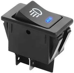 Premium Car Fog Lights Rocker Switch ON-Off 4Pin 2 Position Electrical Equipment with Lighting Power 35A Indicator Light 12V DC(Blue) Premium Car Fog Lights Rocker Switch ON-Off 4Pin 2 Position Electrical Equipment with Lighting Power 35A Indicator Light 12V DC(Blue)