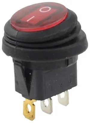 1PC 12V 220V 3pin On/Off Rocker Switch Waterproof Auto Boat SPST(Red,12V) 1PC 12V 220V 3pin On/Off Rocker Switch Waterproof Auto Boat SPST(Red,12V)