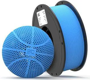 PLA-HR Flexible 3D Printer Filament Specifically for Printing Airless Basketballs, 1.75mm 1KG Spool (2.2lbs), Flexi Tough Filament Compatible with Most FDM 3D Printer (Blue) PLA-HR Flexible 3D Printer Filament Specifically for Printing Airless Basketballs, 1.75mm 1KG Spool (2.2lbs), Flexi Tough Filament Compatible with Most FDM 3D Printer (Blue)