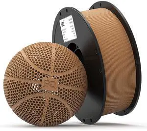 PLA-HR Flexible 3D Printer Filament Specifically for Printing Airless Basketballs, 1.75mm 1KG Spool (2.2lbs), Flexi Tough Filament Compatible with Most FDM 3D Printer (Brown) PLA-HR Flexible 3D Printer Filament Specifically for Printing Airless Basketballs, 1.75mm 1KG Spool (2.2lbs), Flexi Tough Filament Compatible with Most FDM 3D Printer (Brown)